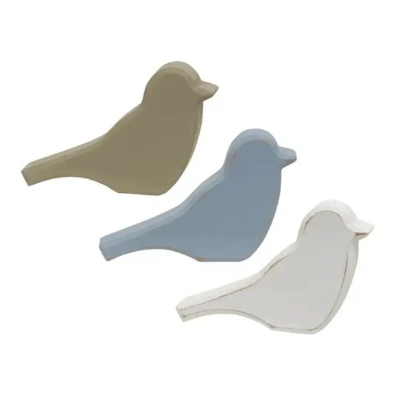 ($10) Distressed Chunky Bird Set - Picture 2 of 2
